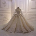 Full Swarovski stoning luxurious empire wedding dress