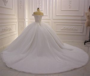 Full Swarovski pearls luxurious ball wedding dress - Image 2