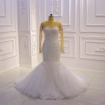 Full beading lace luxurious mermaid wedding dress