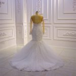 Full beading lace luxurious mermaid wedding dress - Image 2