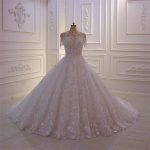 Alter neck beaded lace luxurious empire wedding dress - Image 2