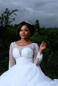 Princess Tiana beaded long sleeve empire wedding dress - Image 3