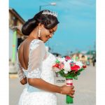 Full lace beaded short sleeve mermaid wedding dress - Image 3
