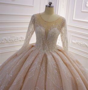 New arrival full blingastic luxurious Swarovski glitter beaded wedding dress - Image 4