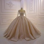 New arrival full blingastic luxurious Swarovski glitter beaded wedding dress - Image 3