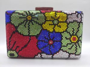WTB Swarovski multicoloured clutch