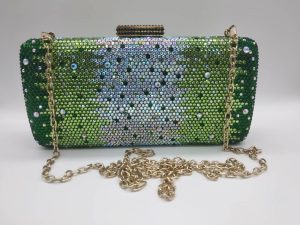 WTB Swarovski green and silver purse - Image 2