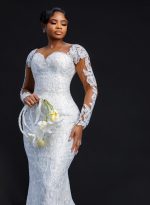 Lilly wedding bouquets, beaded pearl bridal bouquets - Image 2